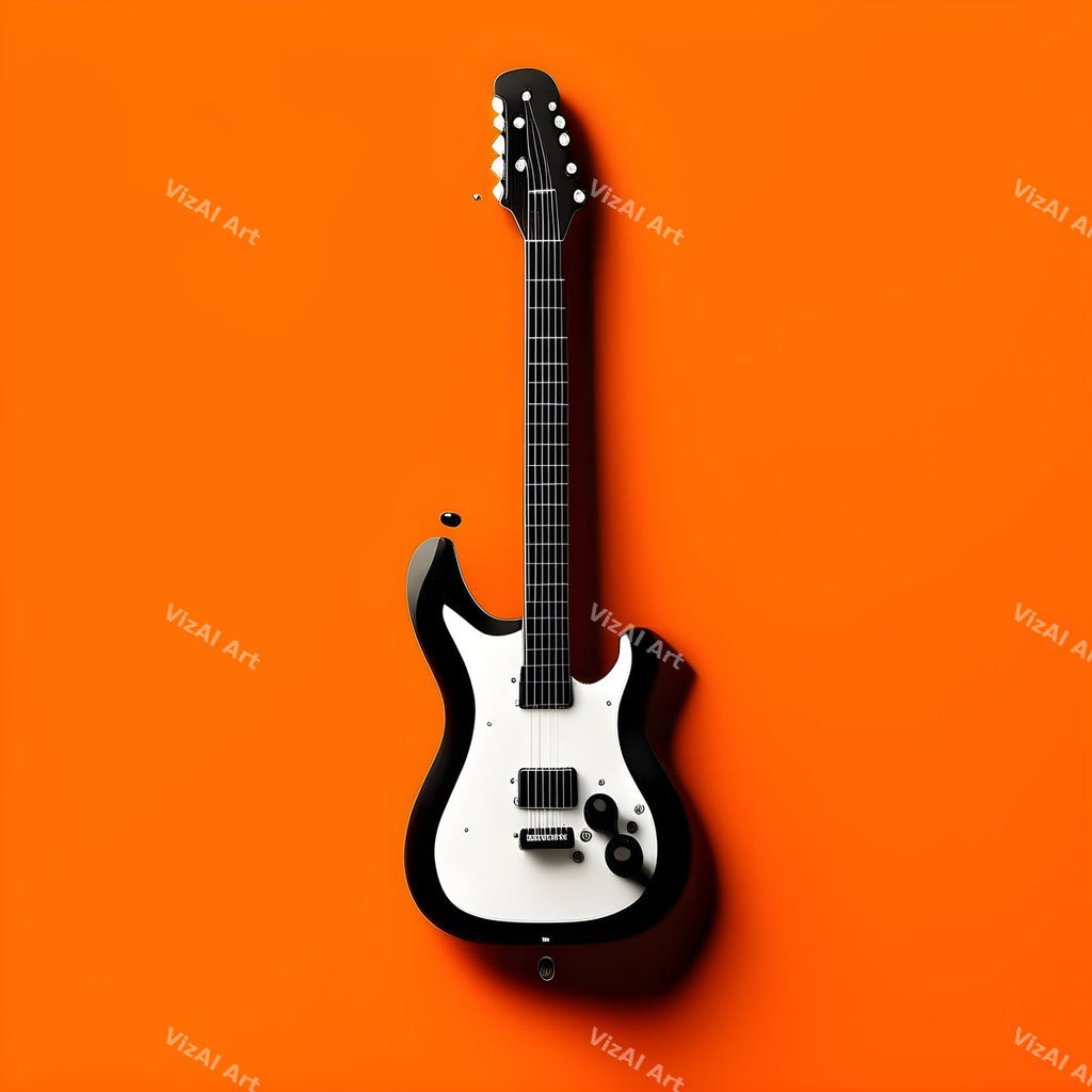Colour Block Electric Guitar Art — print 5