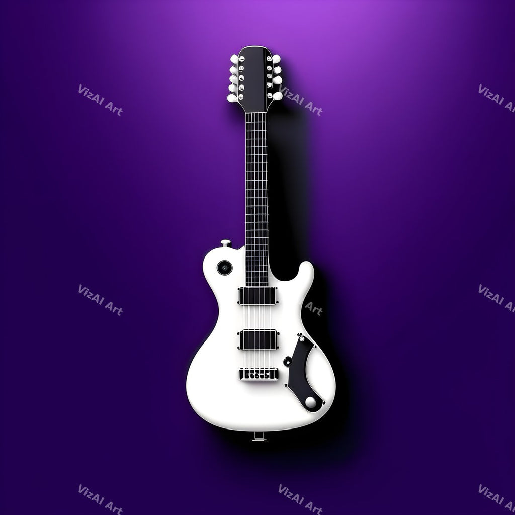 Colour Block Electric Guitar Art — print 6