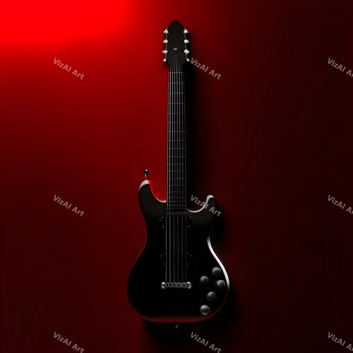 Midnight Electric Guitar Art — print 2