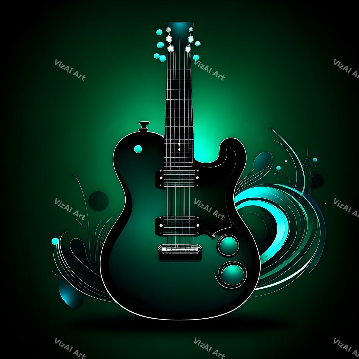 Midnight Electric Guitar Art — print 7