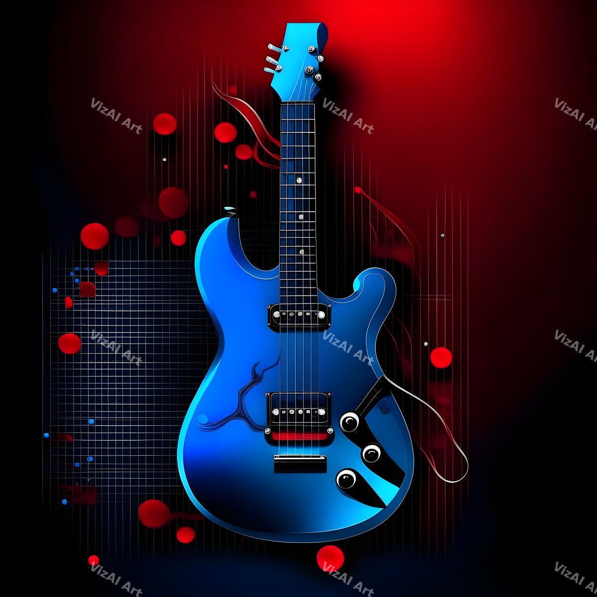 Midnight Electric Guitar Art — print 8