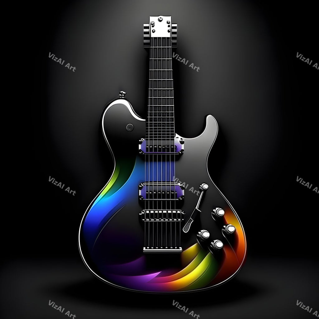 Midnight Electric Guitar Art — print 11