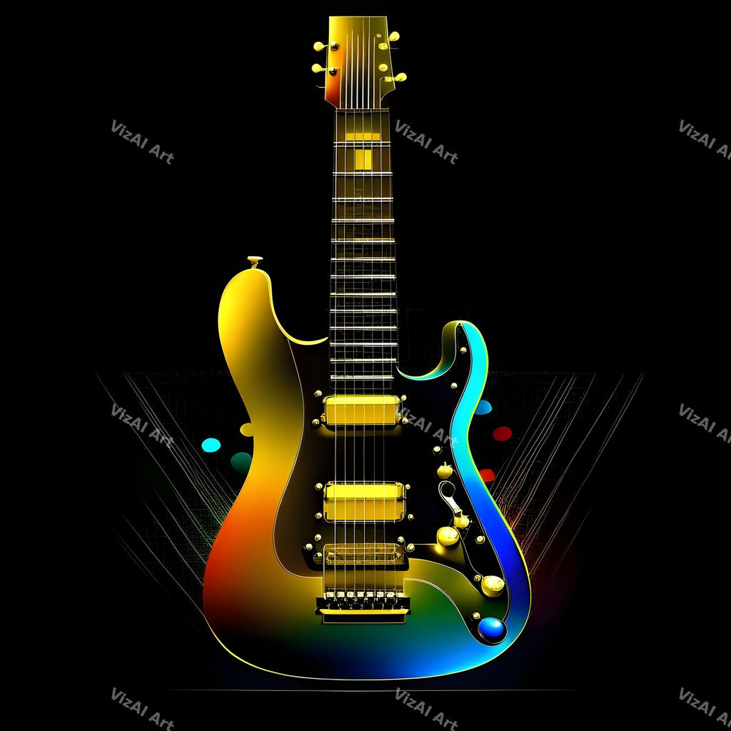 Midnight Electric Guitar Art — print 12