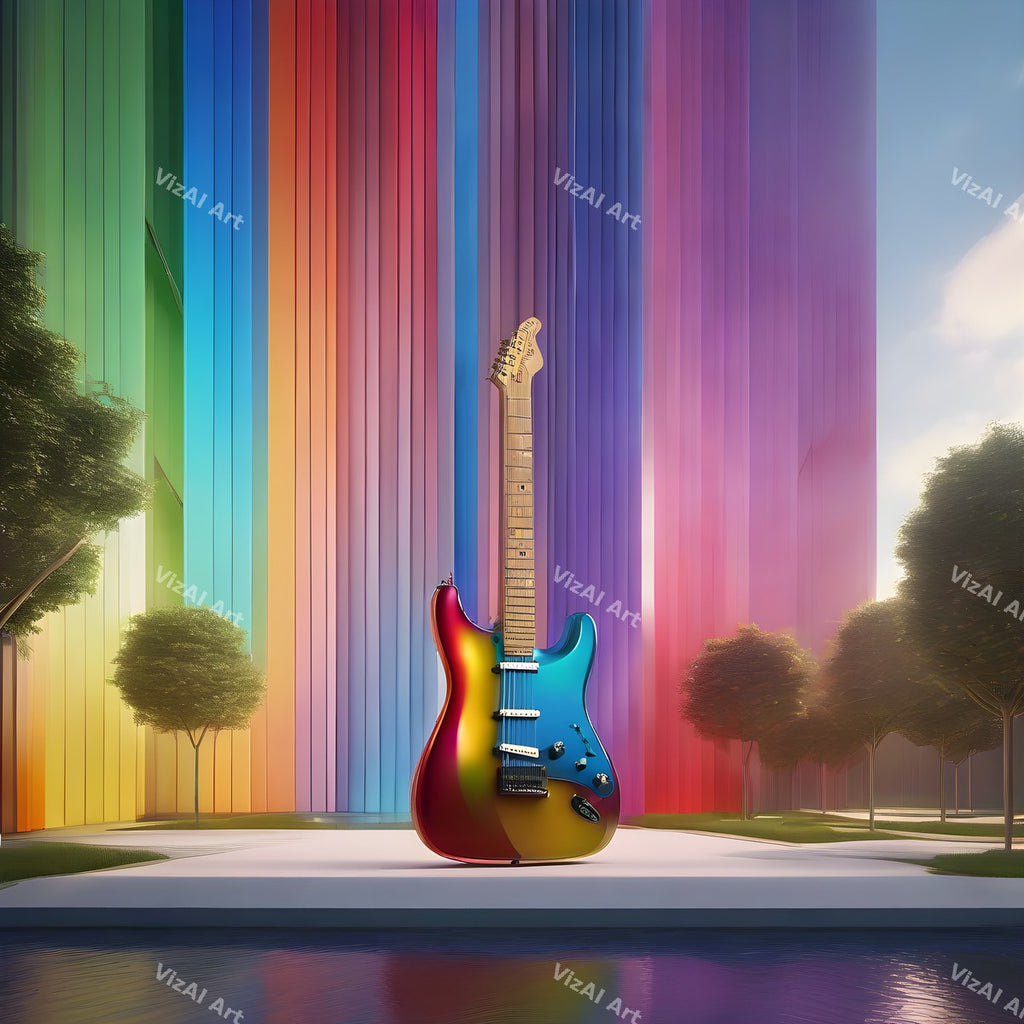Enchanted Forest Guitar Art — print 2