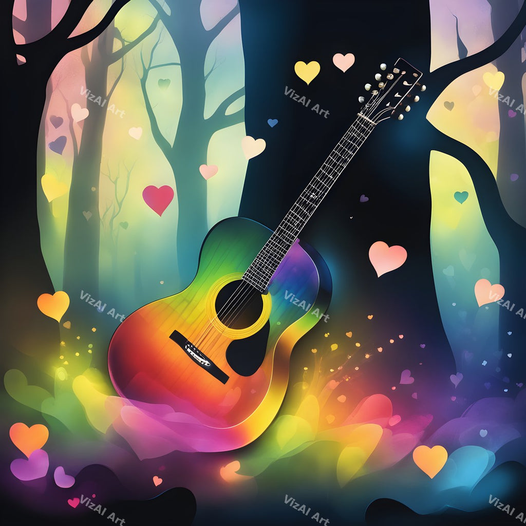 Enchanted Forest Guitar Art — print 3