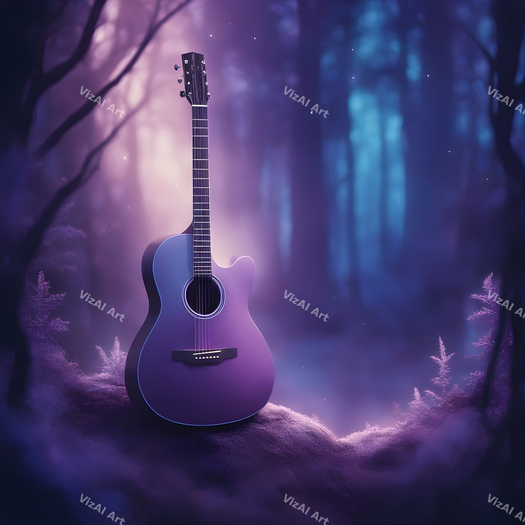 Enchanted Forest Guitar Art — print 5