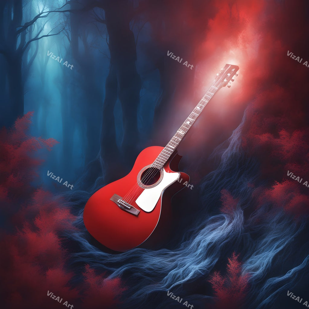 Enchanted Forest Guitar Art — print 8