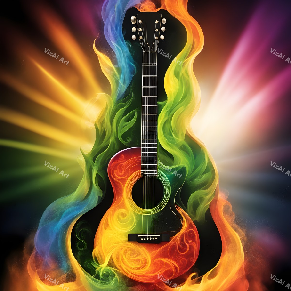 Cosmic Dream Guitar Art — print 6