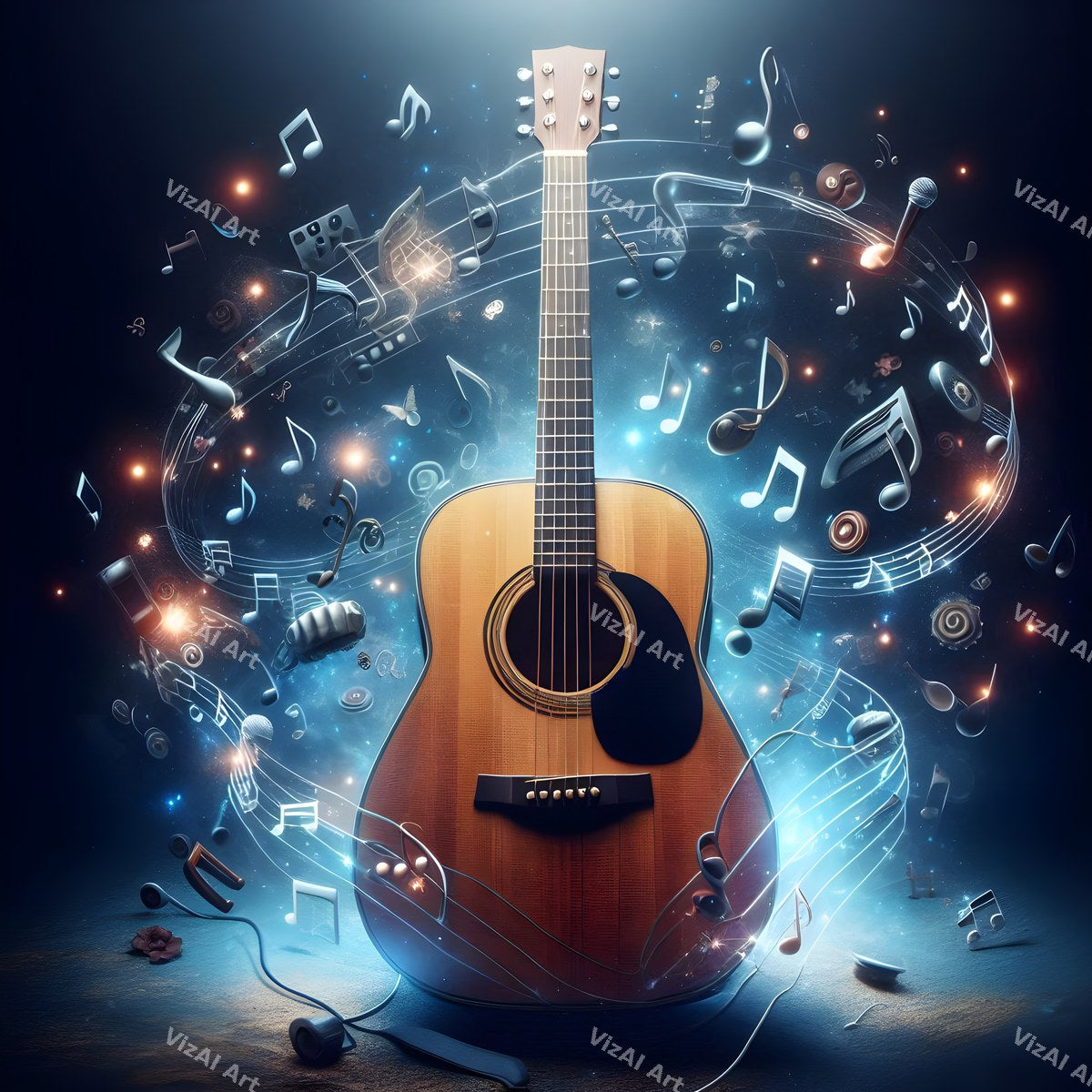 Cosmic Dream Guitar Art — print 12