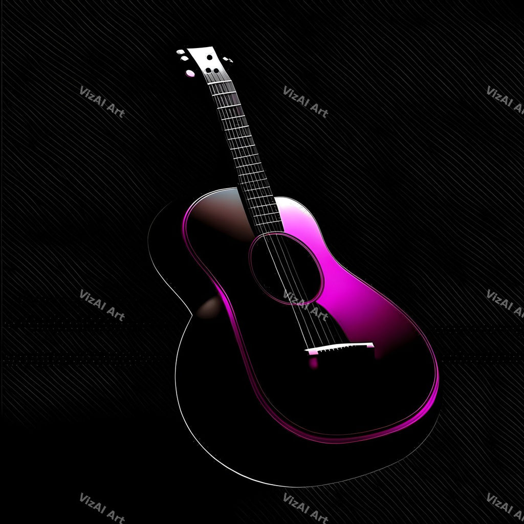 Shadow & Gold Guitar Art — print 1