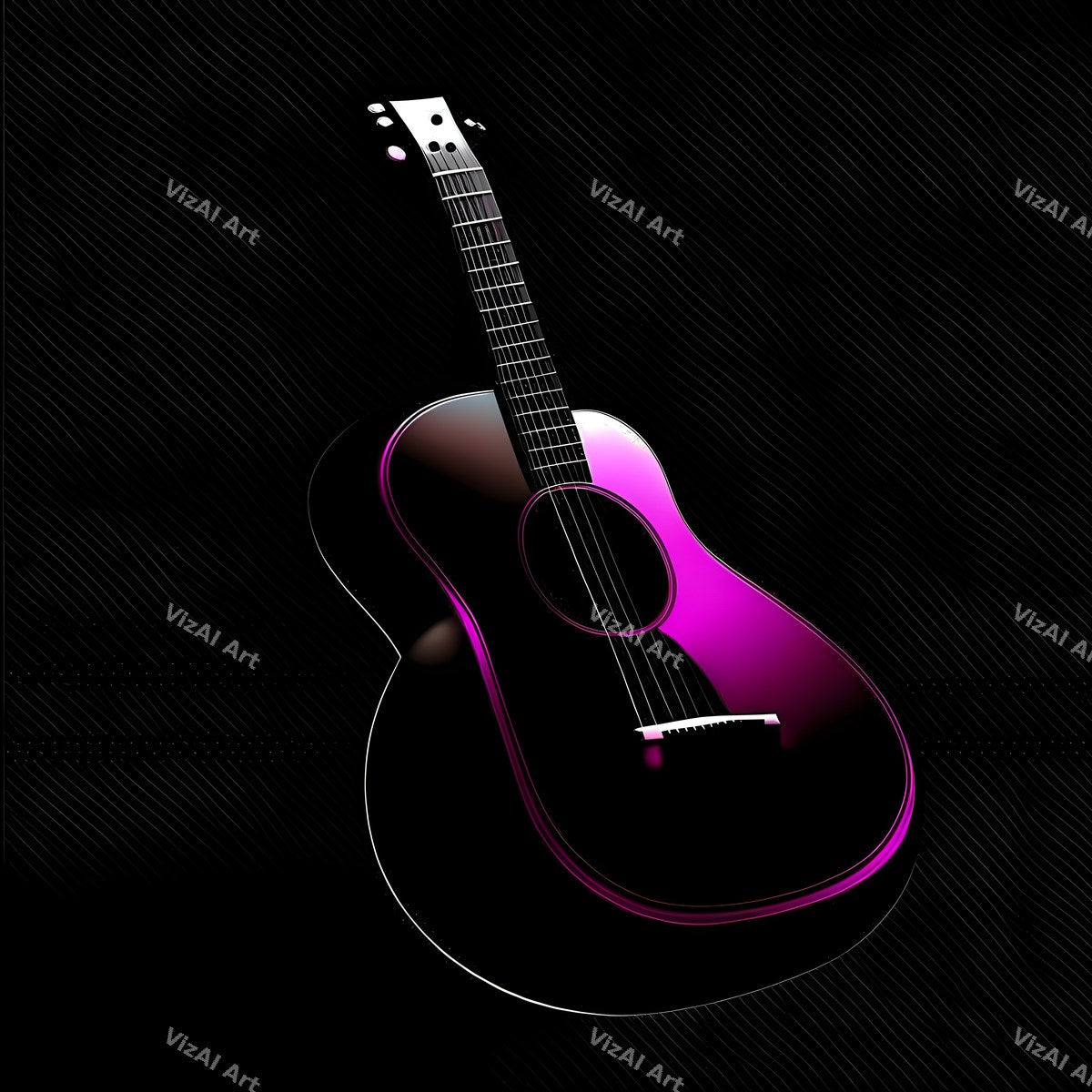 Shadow & Gold Guitar Art — print 1