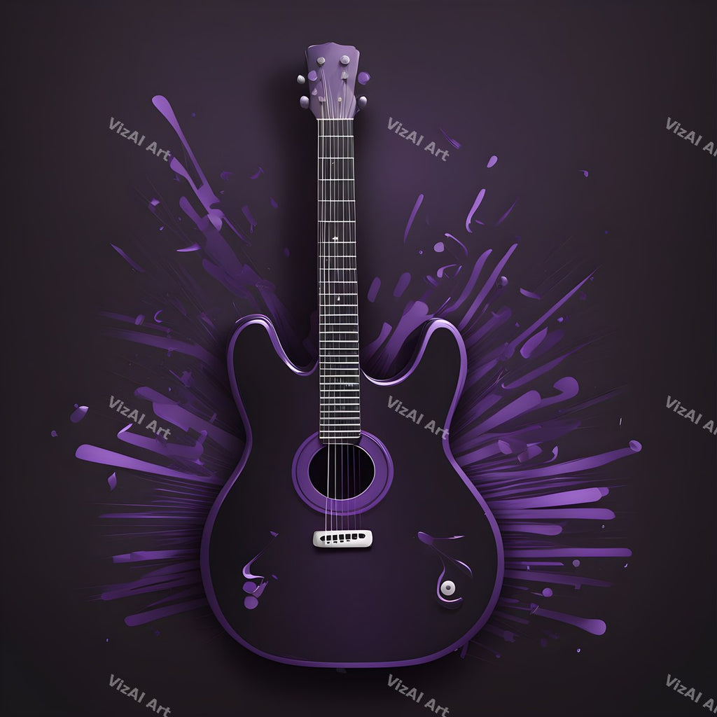 Shadow & Gold Guitar Art — print 12