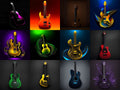 Shadow & Gold Guitar Art — 12 Printable Prints