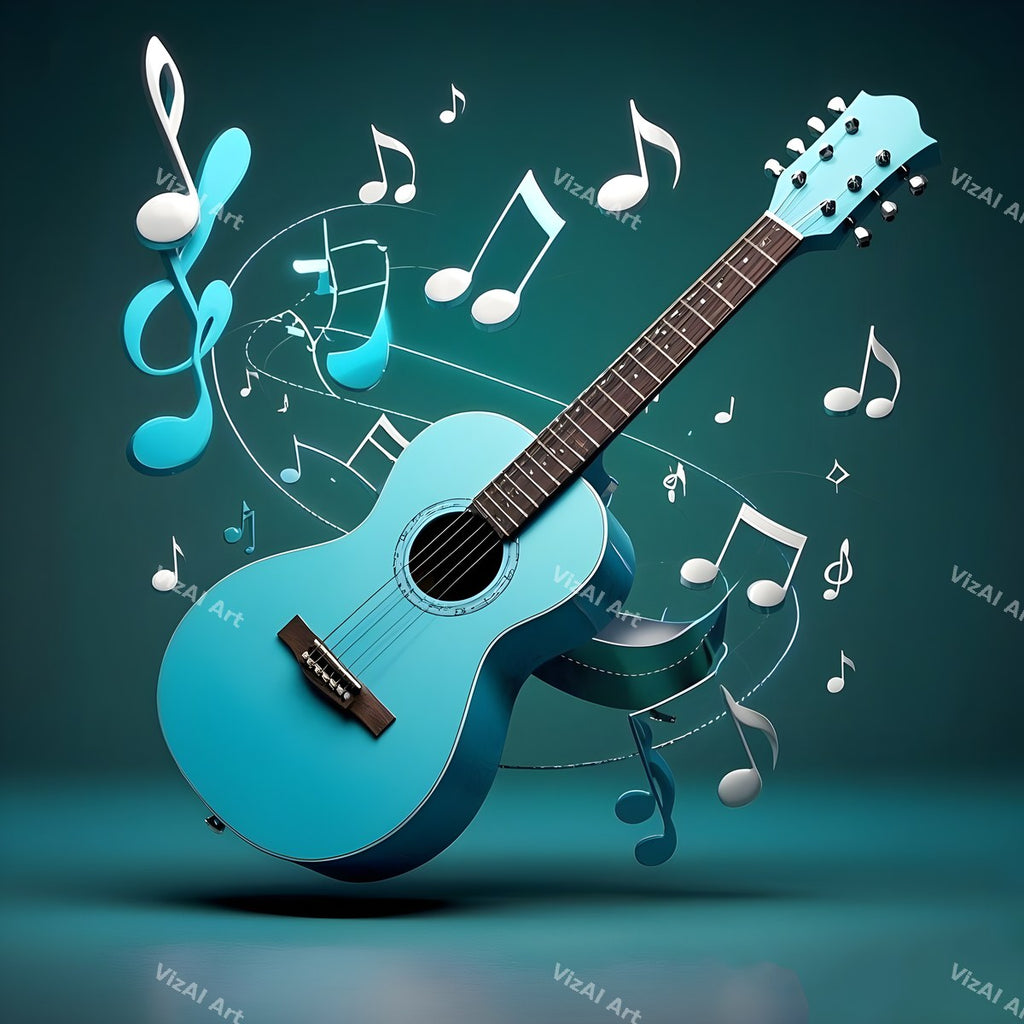 Butterflies & Swirls Acoustic Guitar Art — print 8