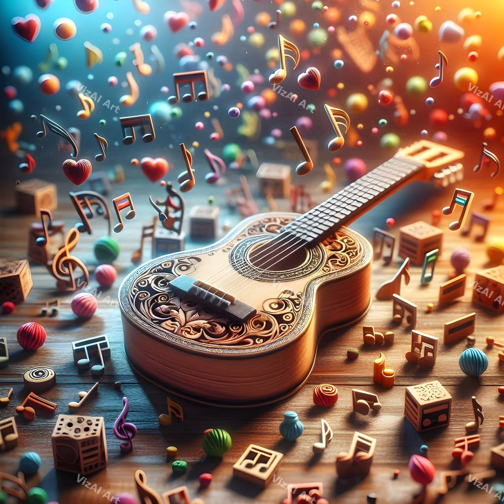 Butterflies & Swirls Acoustic Guitar Art — print 11