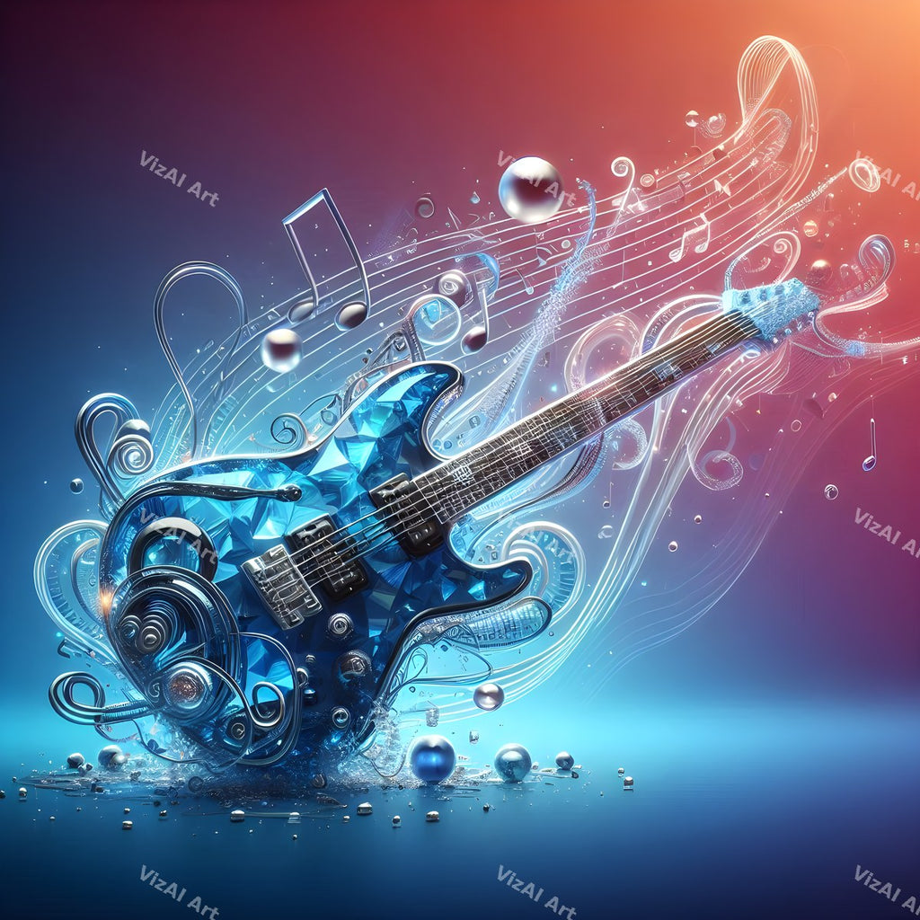 Jewel & Stained Glass Guitar Art — print 4