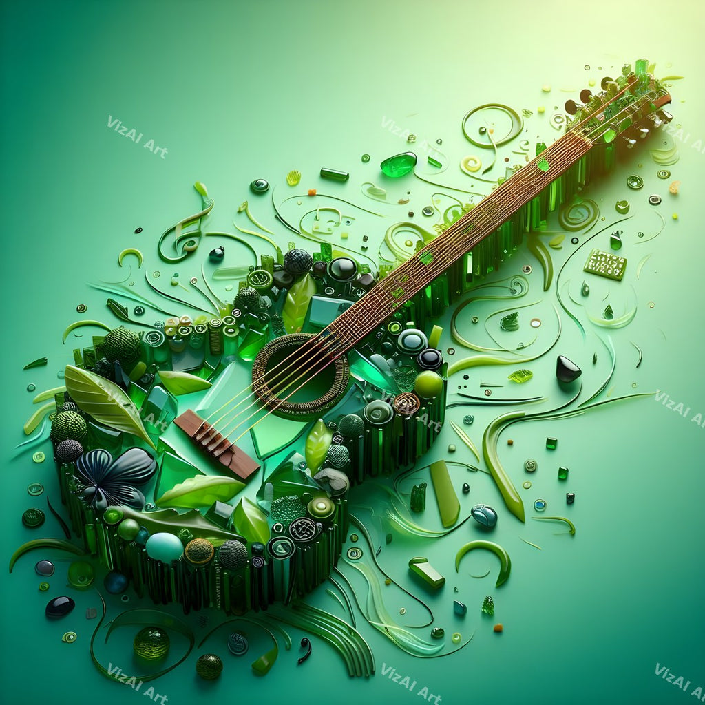 Jewel & Stained Glass Guitar Art — print 6