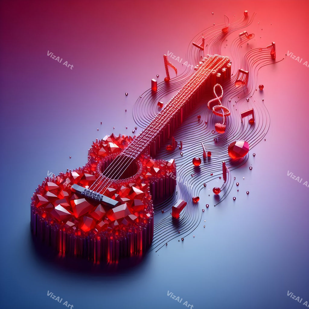 Jewel & Stained Glass Guitar Art — print 11