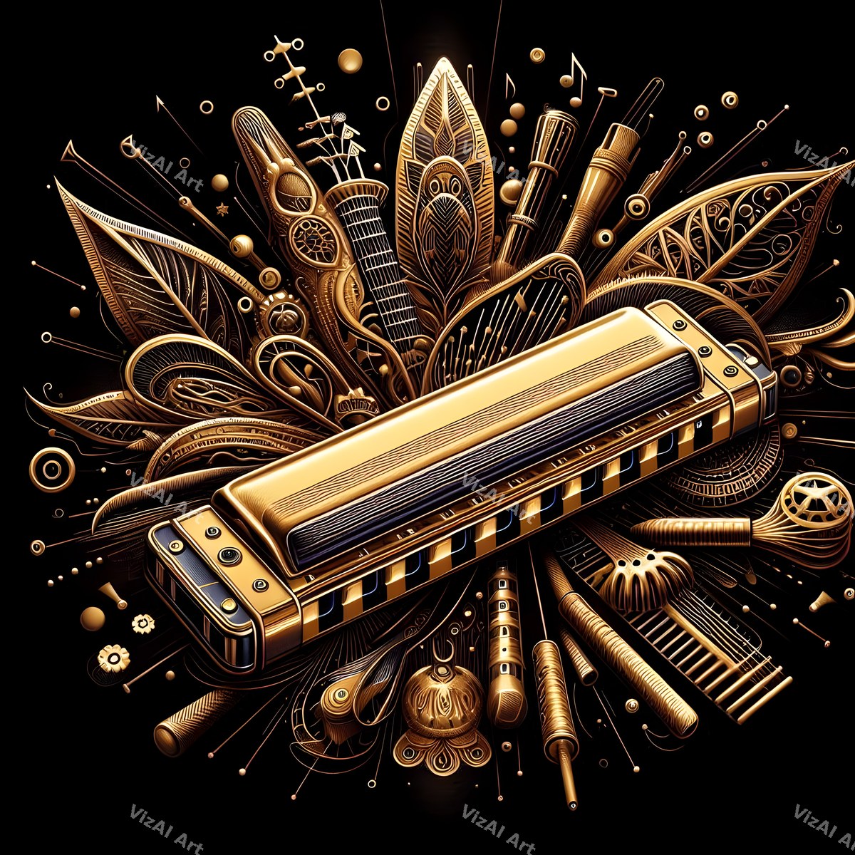 Harmonica in Colour & Nature Art — print 1