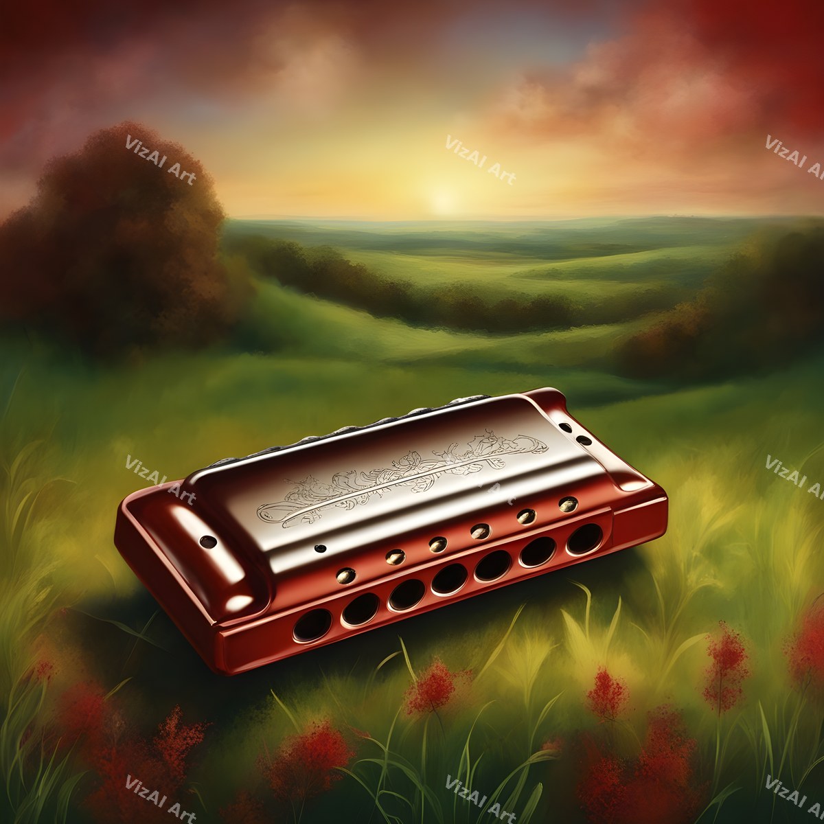 Harmonica in Colour & Nature Art — print 4