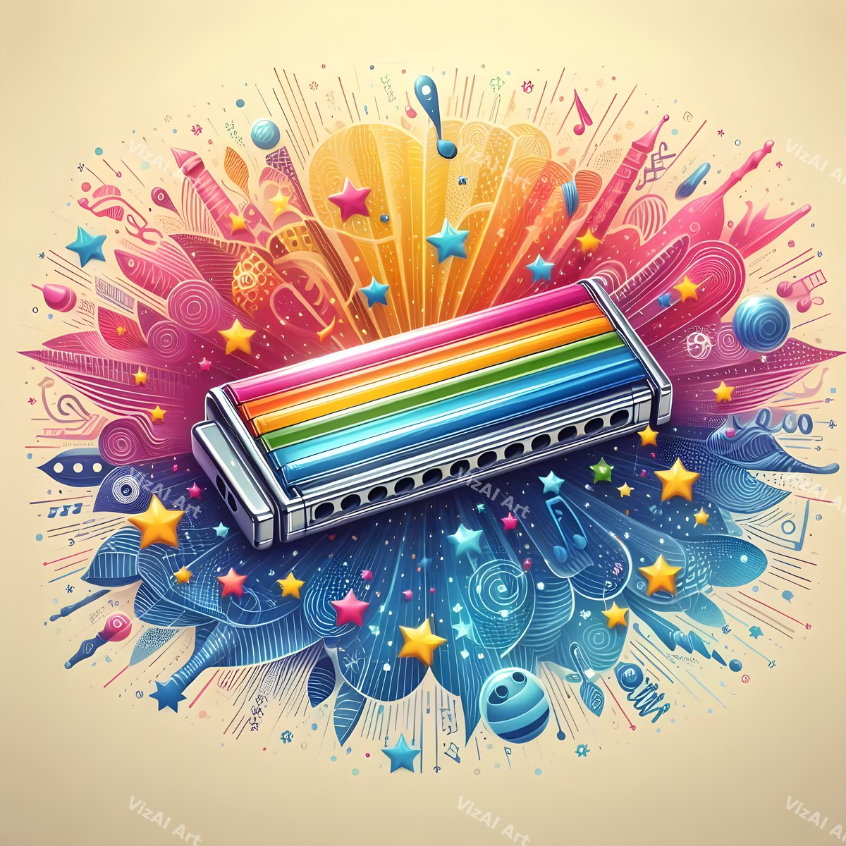 Harmonica in Colour & Nature Art — print 9