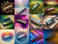 Harmonica in Colour & Nature Art — 12 Printable Prints