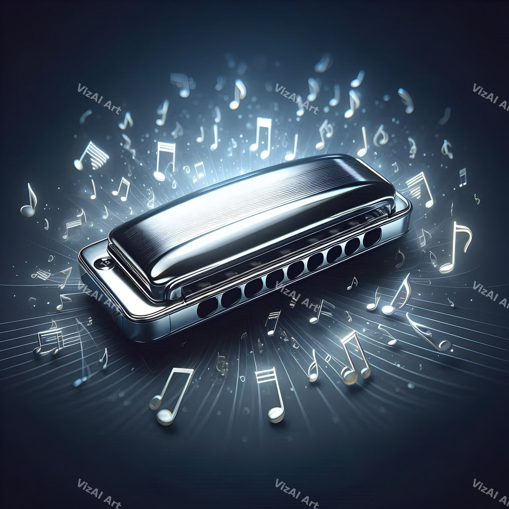 Rainbow Chrome Harmonica Art — print 4