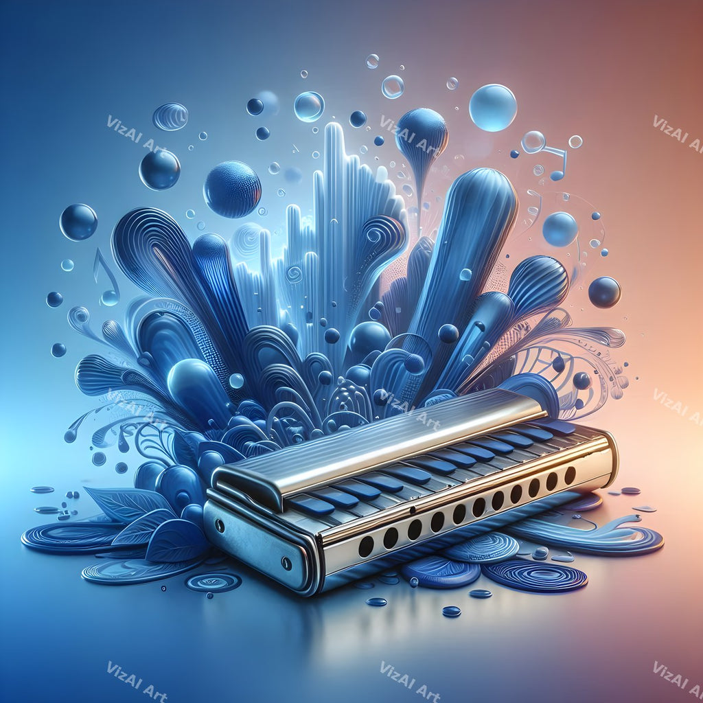 Rainbow Chrome Harmonica Art — print 7