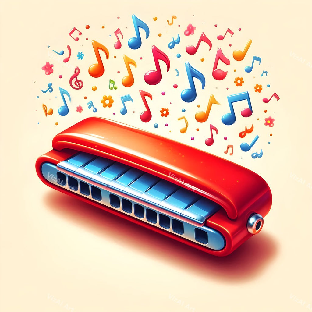 Rainbow Chrome Harmonica Art — print 11