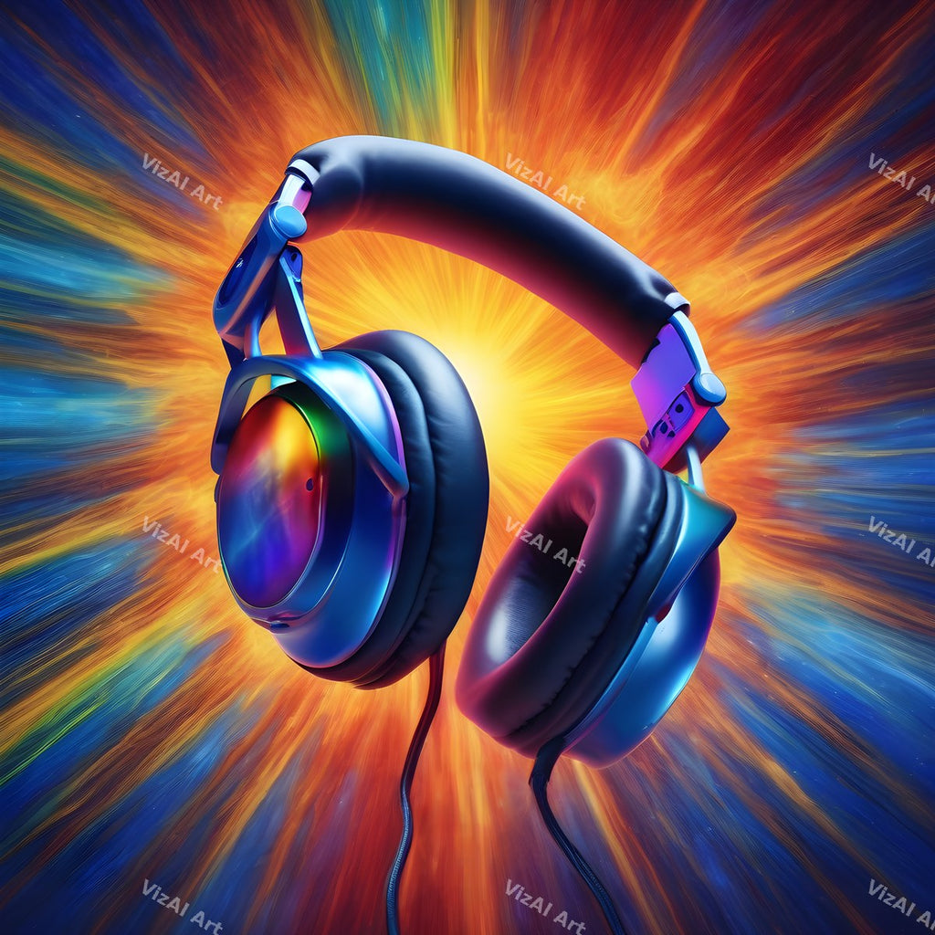 Pop Art Headphones Art — print 1
