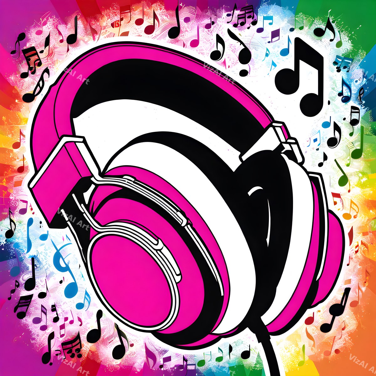 Pop Art Headphones Art — print 2