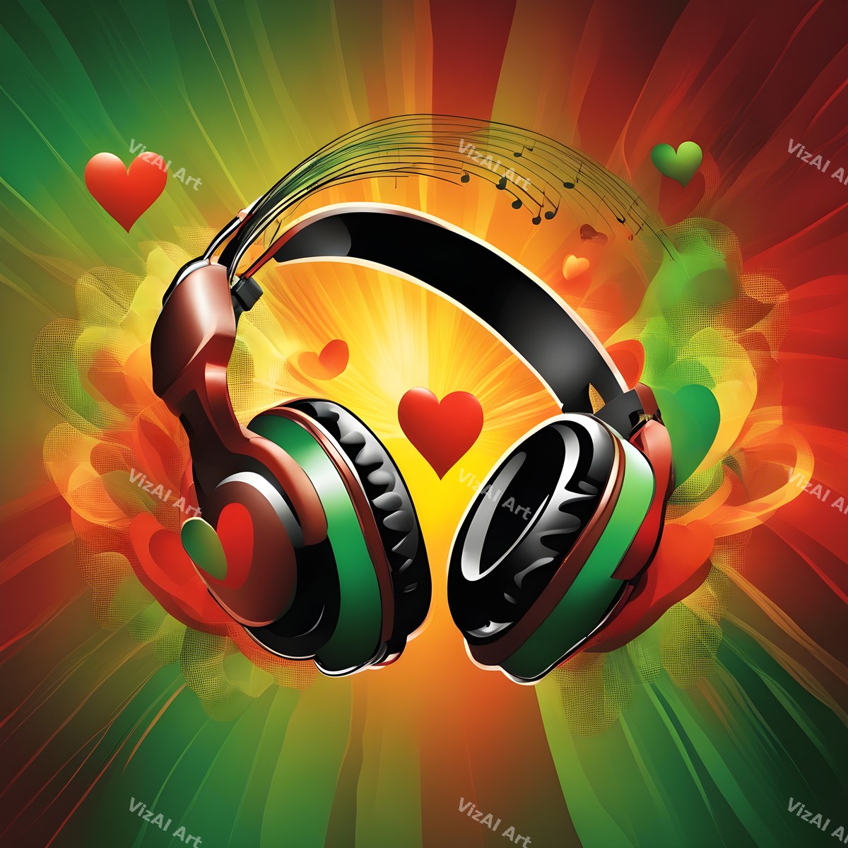 Pop Art Headphones Art — print 5