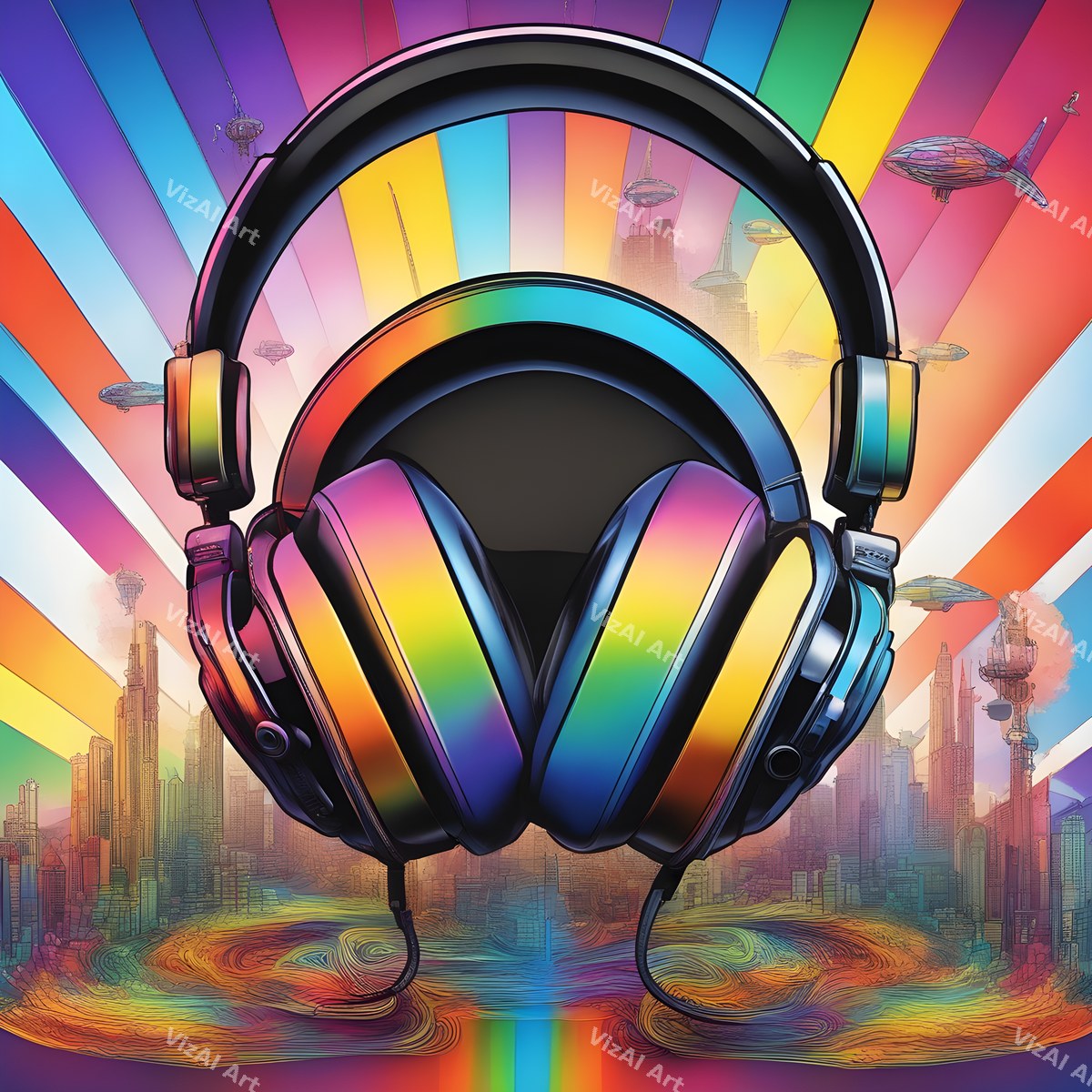 Pop Art Headphones Art — print 9