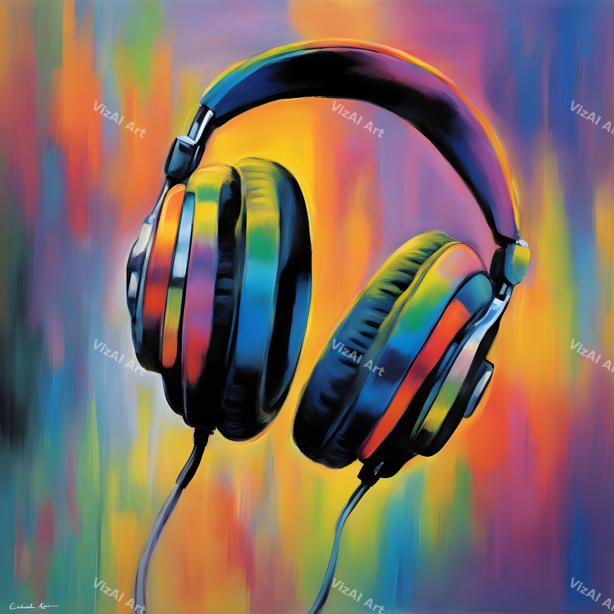 Pop Art Headphones Art — print 10