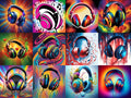Pop Art Headphones Art — 12 Printable Prints