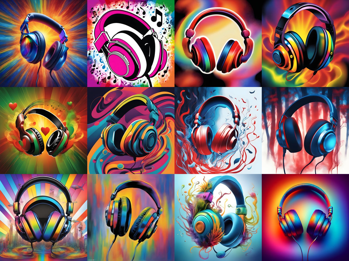 Pop Art Headphones Art — Choose Your Print