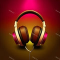 Metallic Glow Headphones Art — print 1