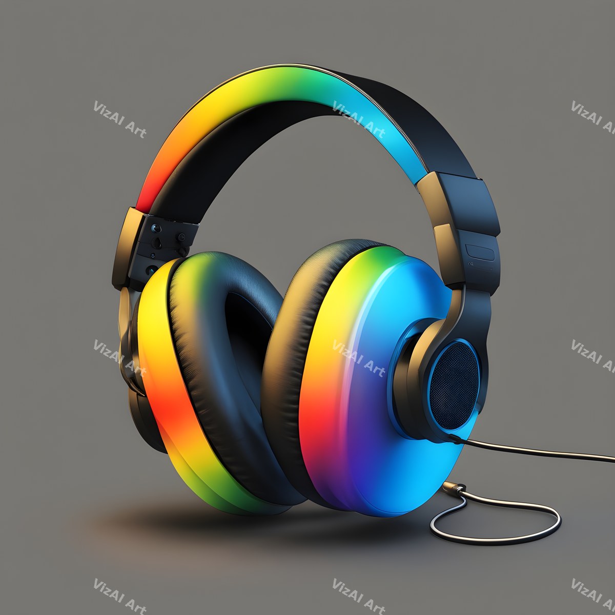Iridescent Headphones Art — print 1