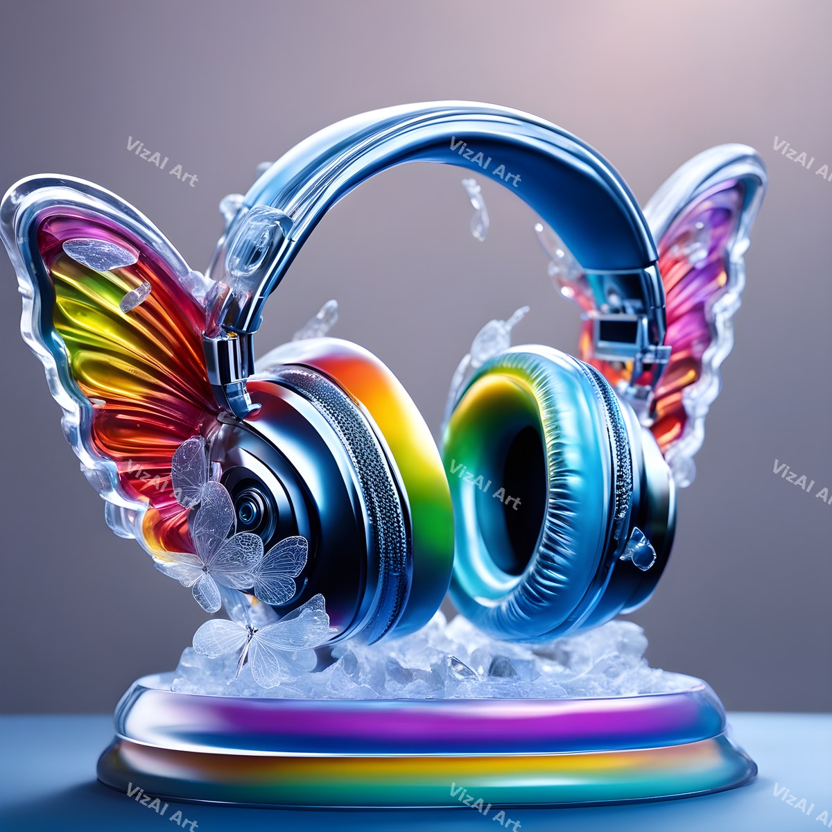 Iridescent Headphones Art — print 6