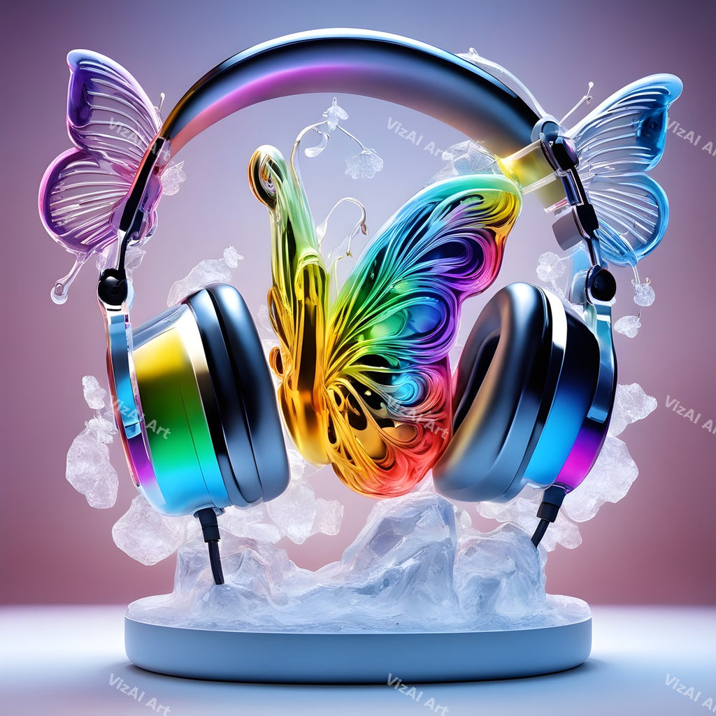 Iridescent Headphones Art — print 7