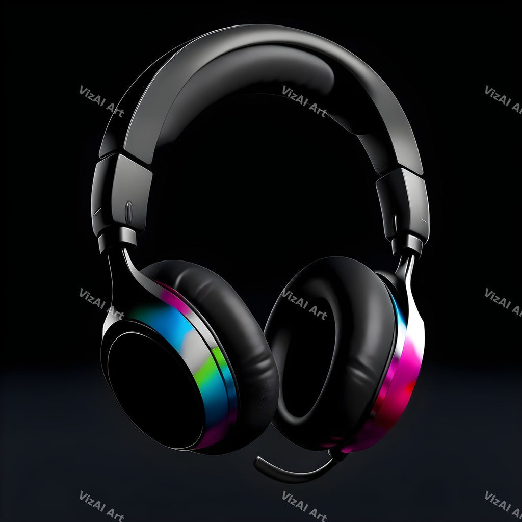 Iridescent Headphones Art — print 8