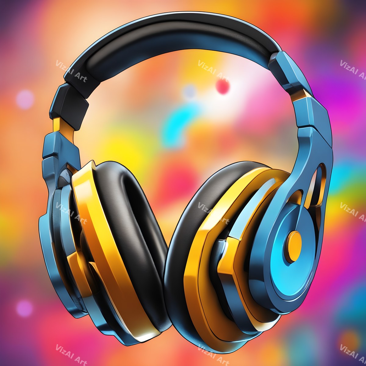 Iridescent Headphones Art — print 9