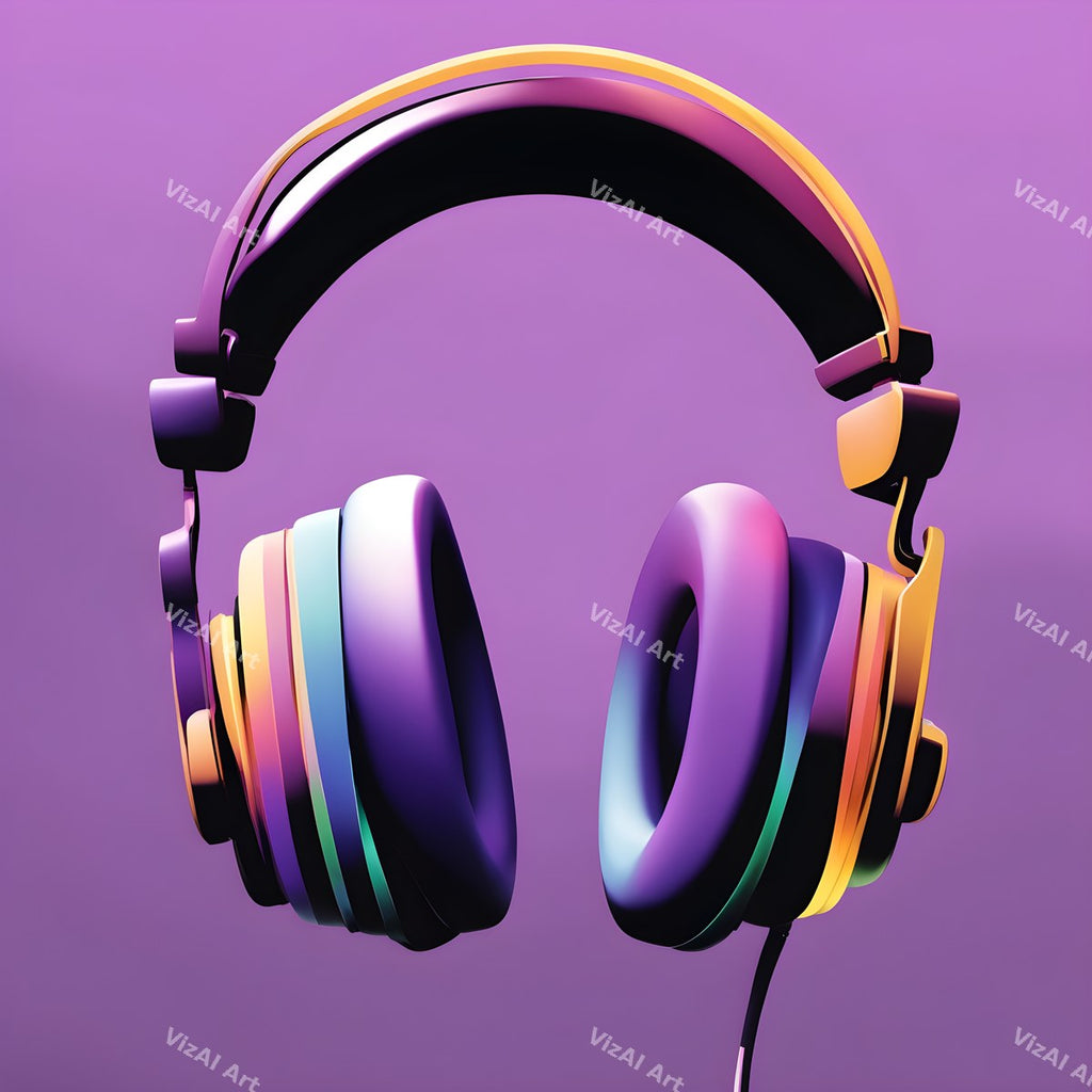 Iridescent Headphones Art — print 11