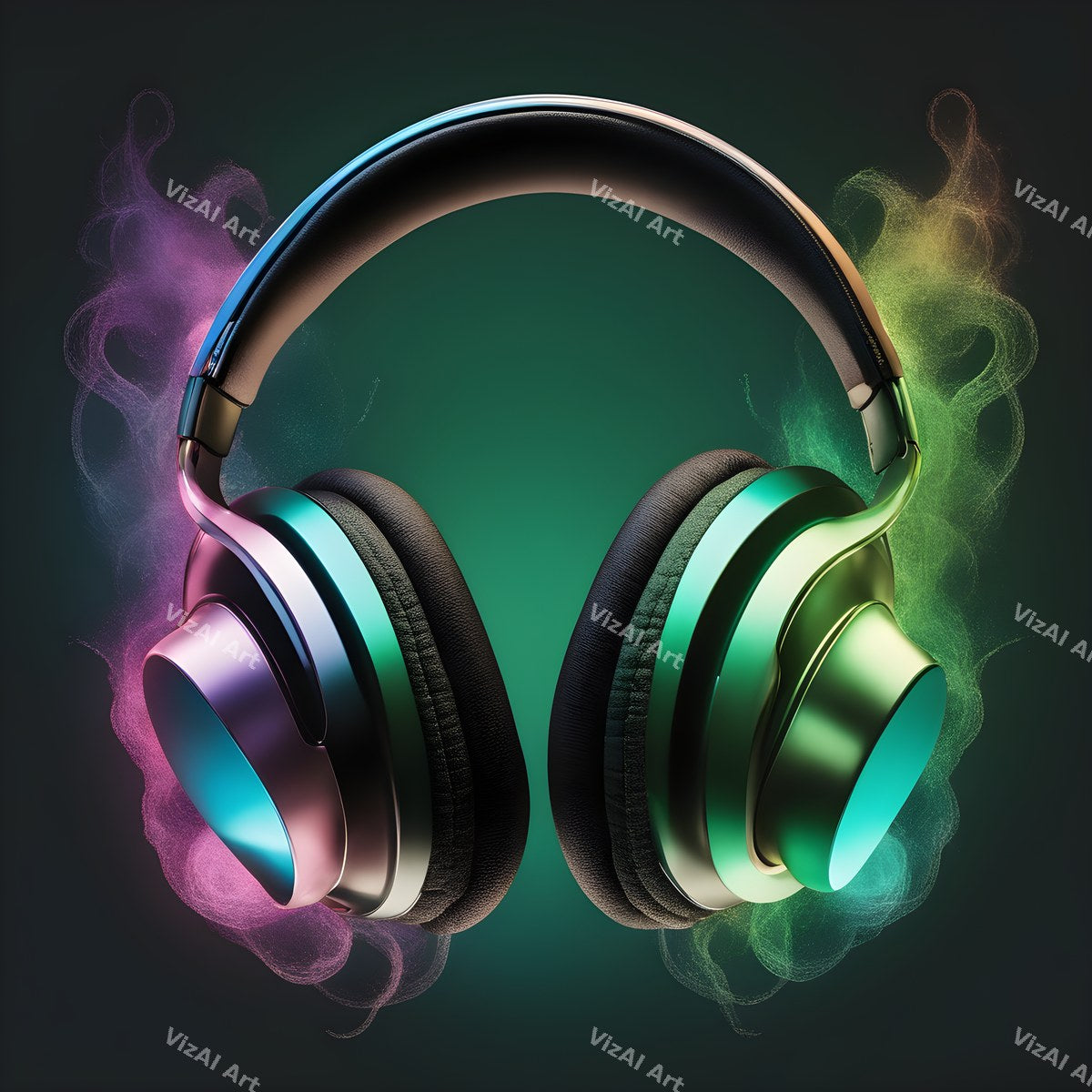 Iridescent Headphones Art — print 12