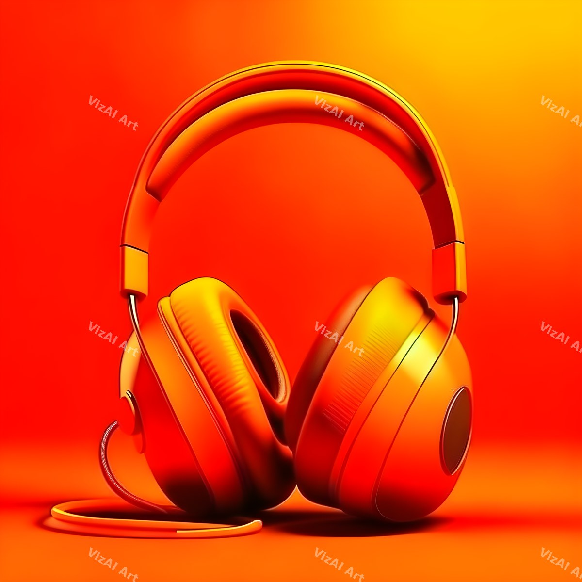 Bold Colour Headphones Art — print 1