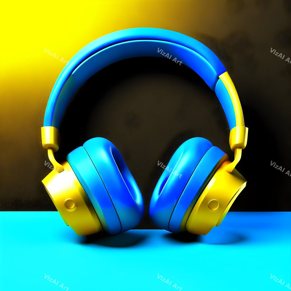 Bold Colour Headphones Art — print 4