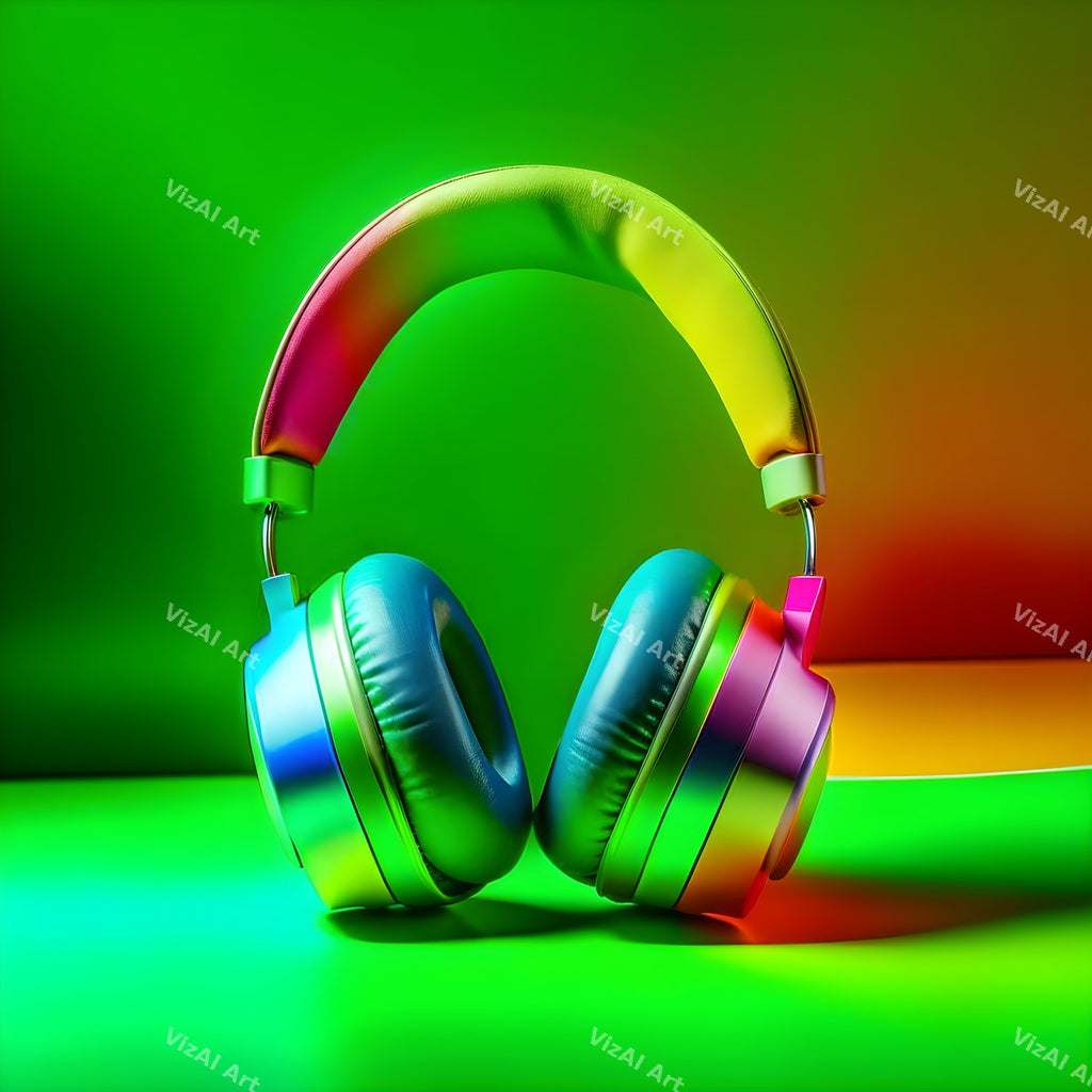 Bold Colour Headphones Art — print 6