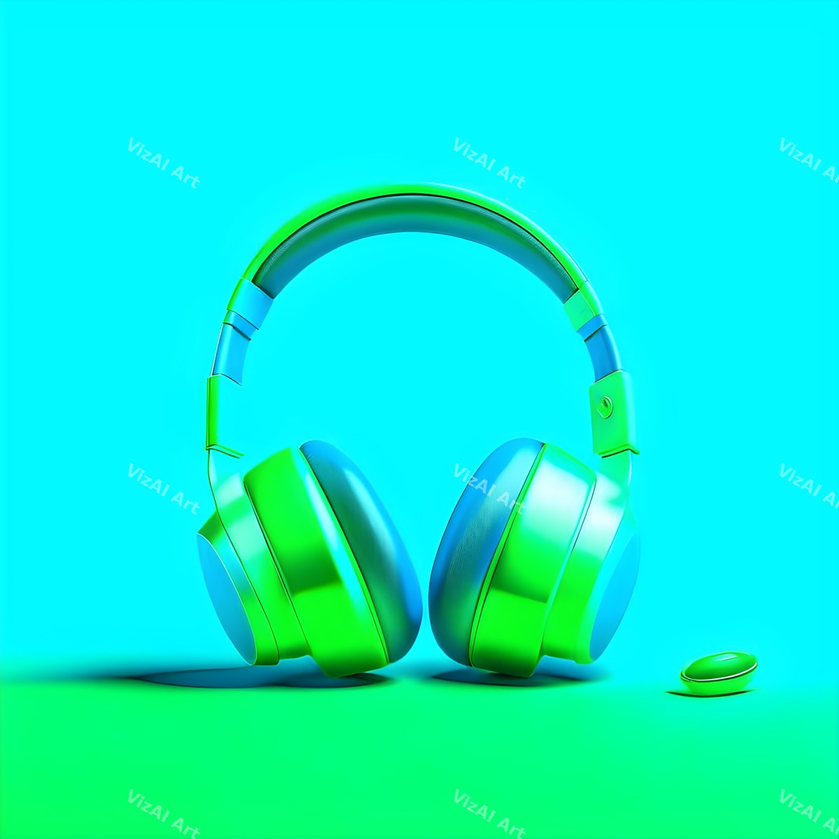 Bold Colour Headphones Art — print 7