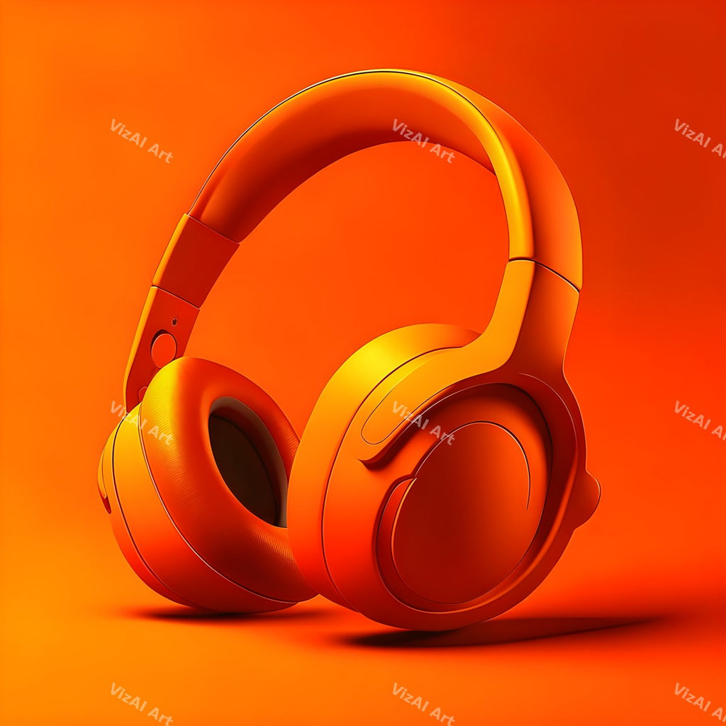 Bold Colour Headphones Art — print 11