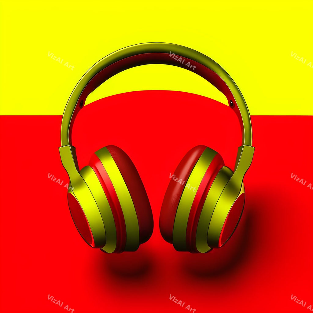 Bold Colour Headphones Art — print 12